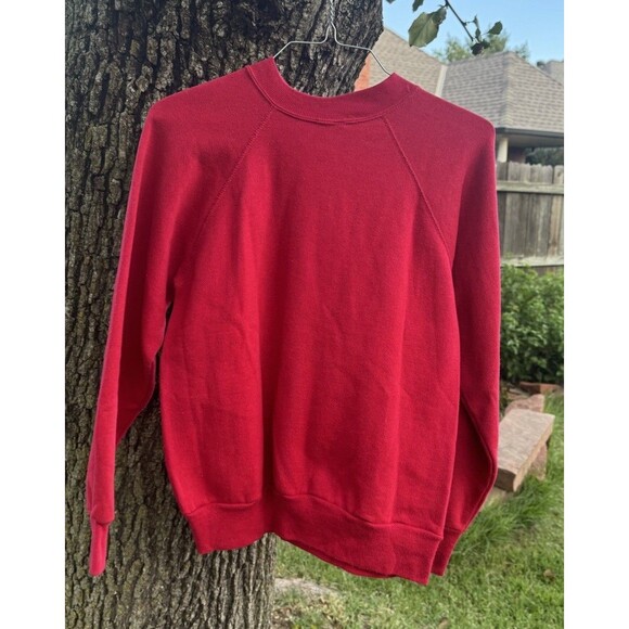 VTG 80s Pannill Red Christmas Tree Sweatshirt Granny M Party Meet USA DEADSTOCK - Picture 4 of 4